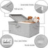 GRANNY SAYS Fabric Storage Bin with Lid, Decorative Extra Large Storage Box, Gray, 1-Pack