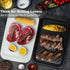 Grilling Prep and Serve Trays, Set of 2 BBQ Trays for Raw and Cooked Food, Black and White