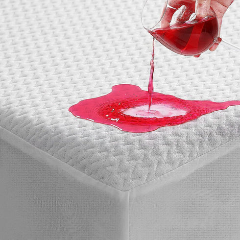 TASTELIFE Premium 3D Air Fabric Twin Size Waterproof Mattress Protector Pad - Ultra-Soft, White