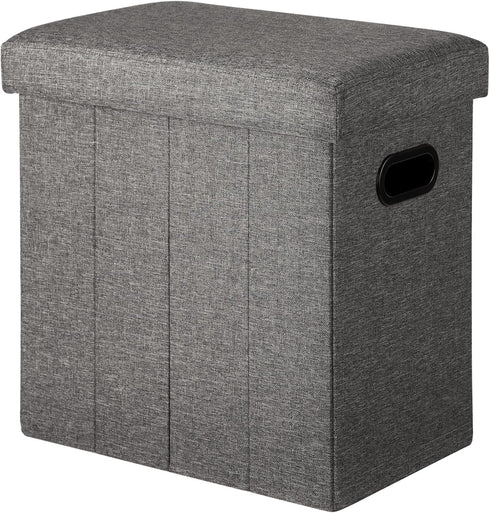 COSYLAND Ottoman with Storage Collapsible Fabric - Footrest Foot Stool for Room,