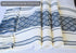 14 72 Inches, Boho Table Runner with Tassel x Blue & Cream, Woven Washable Dresser Scarf and Topper for Bedroom