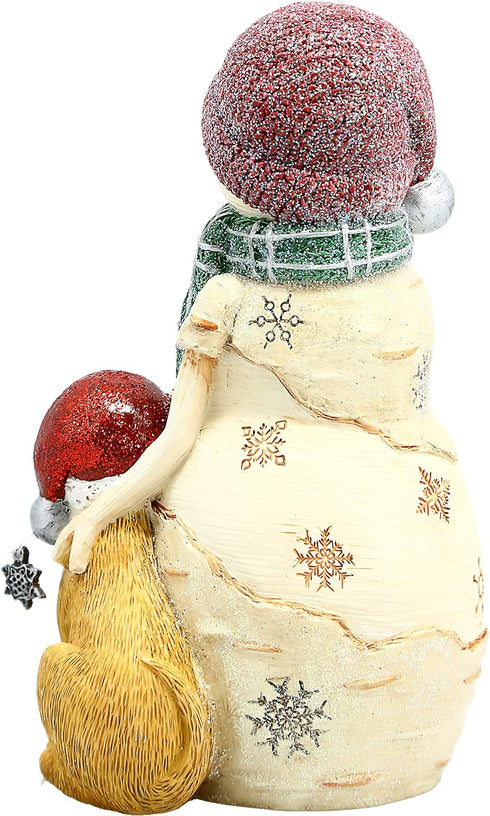 Pavilion Gift Company 5 Inch Collectible BirchHearts Snowman Figurine, "Friends are Always by Your Side"