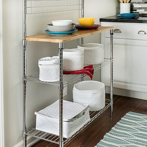 Honey-Can-Do SFT-01630 Dinnerware Storage Set, 5-Piece,White by Honey-Can-Do