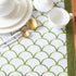 The White Petals Green Dresser Scarf Table Runner, 14x48 inch | Fabric Lined, No Fray Edges | Home, Kitchen, Wedding