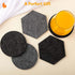 Urbanstrive 6 PCS Absorbent Felt Coasters - 4 Inch Round Coasters for Drinks, Bar Home (Black)