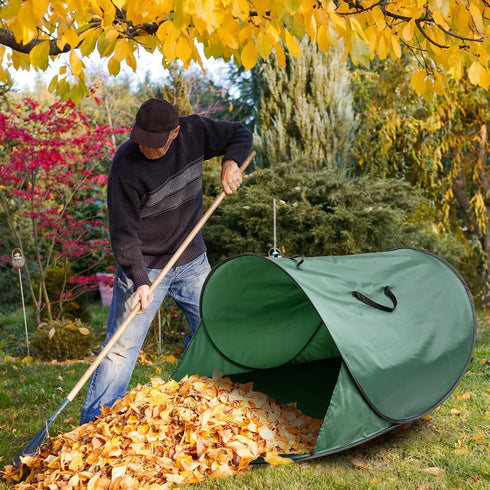LFUTARI 150 Gallon Foldable Pop Up Leaf Collector, Leaves Pickup and Loader Bag, Lawn Portable Leaf Bags for Cleaning