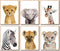 KIU DESIGNS Nursery Wall Art - Unframed Safari Nursery Decor - Set