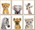 KIU DESIGNS Nursery Wall Art - Unframed Safari Nursery Decor - Set