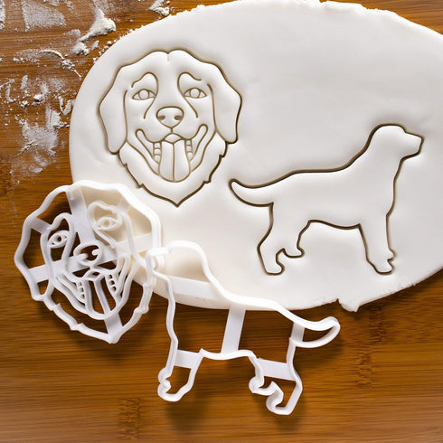 Bakerlogy Set of 2 Labrador Retriever Cookie Cutters (Body & Face), 2 Pieces