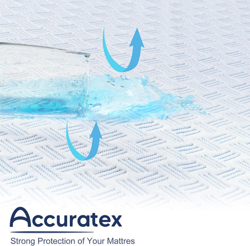 ACCURATEX Twin XL Mattress Protector - 100% Waterproof Breathable Cooling 3D Air Cover, 16'' Fitted Deep Pocket
