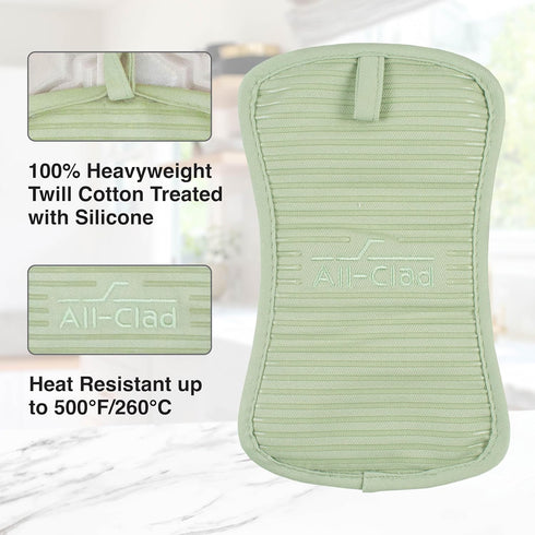 All-Clad Premium Pot Holder & Hot Pad - Heat Resistant to 500 Degrees, 100% Cotton, 10"x6.25"