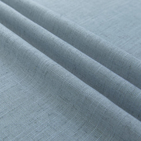 54 Inch 2 Country Dusty Blue Curtains for Kids Bedroom Length Panels Tab Top Semi Sheer Linen Light Reducing Privacy