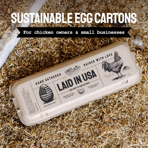 24-Pack, 12-Count Dozen PTCOM Hatortempt Bulk Egg Cartons - Reusable Basket - Recycled Paper Pulp Protection