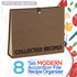 Meadowsweet Kitchens Recipe Binder - Accordion Style File Organizer for Recipes, Brown & Metallic