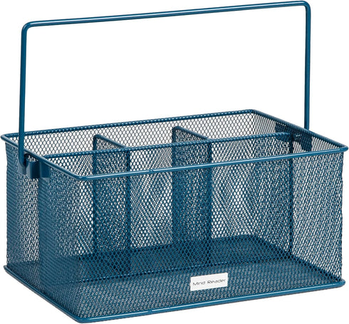 Mind Reader Utensil Holder, Silverware Organizer, Metal Mesh Caddy, Kitchen Cutlery Holder, 10"L x 7"W x 4.75"H