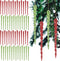 60 Pieces Twisted Icicle Ornament, Christmas Tree Decoration Glitter Spiral Strip Hangings, 5.1 Inch