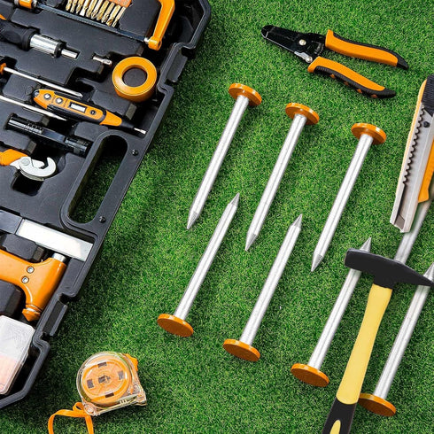 8 6.7 Inch Silkfly Pcs Survey Stakes Property Line Markers Low Profile Heavy Duty Hi-vis Orange Stakes Building Line