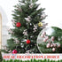 30 Geosar Pieces Artificial Christmas Berry Picks with Snowflake Glitter Artificial Holly Berry Stems for Christmas