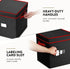 ZOBER Christmas Ornament Storage Box - Stores 64 Ornaments, Non-Woven Tear-Proof Containers, Black
