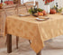 60 144 Inch, Newbridge Gold Tremont Leaf Damask Rectangle Fabric Spring Lodge Tablecloth, x Elegant Holiday Swirling