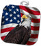 3D Rose American Flag USA Bald Eagle - Patriotic Stars Stripes Pot Holder, 8 x 8
