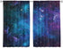 Cinbloo Galaxy Kitchen Curtains, Out Space Wall Art Rod Pocket 27.5W x 39L Inch, Blue Nebula Universe Room Decor for