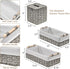 Set Set Sorbus Paper Rope Bathroom Baskets & Tissue Holder - Decorative Wicker Baskets for Bathroom Shelves - Lined