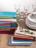 SARO LIFESTYLE Everyday Collection Hemstitched Cocktail Napkin, Set of 12, 6", Chocolate