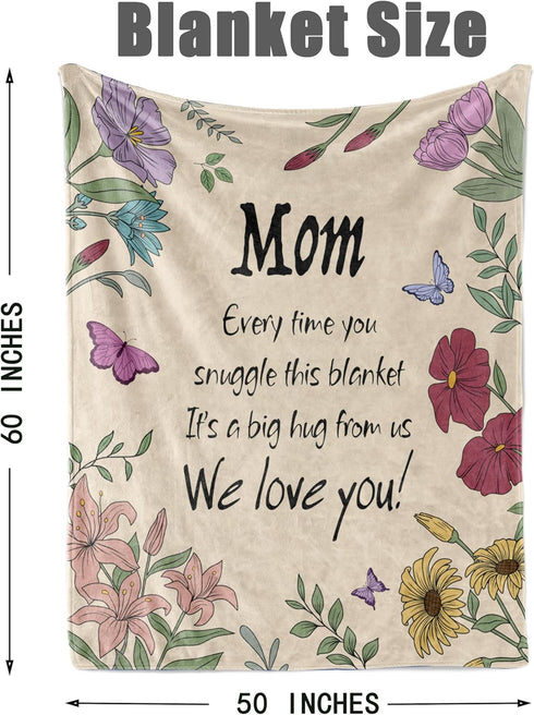 VZITSQS 50"x60" Mothers Day Blankets for Mom,Mom Gifts,Gifts for Mom,Moms Gift for Women from Daughter Son,Birthday