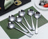 Kyraton 6-Piece Stainless Steel Round Soup Spoons, Dinner & Table Spoons, Dishwasher Safe Silverware Set