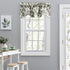 Ellis Curtain Madison Floral Lined Scallop Valance, 58" x 15", Blue