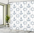 Ambesonne Ships Wheel Shower Curtain, Night Blue Anchors and Steering Wheels Pattern, Marine Themed Print, 69" W x