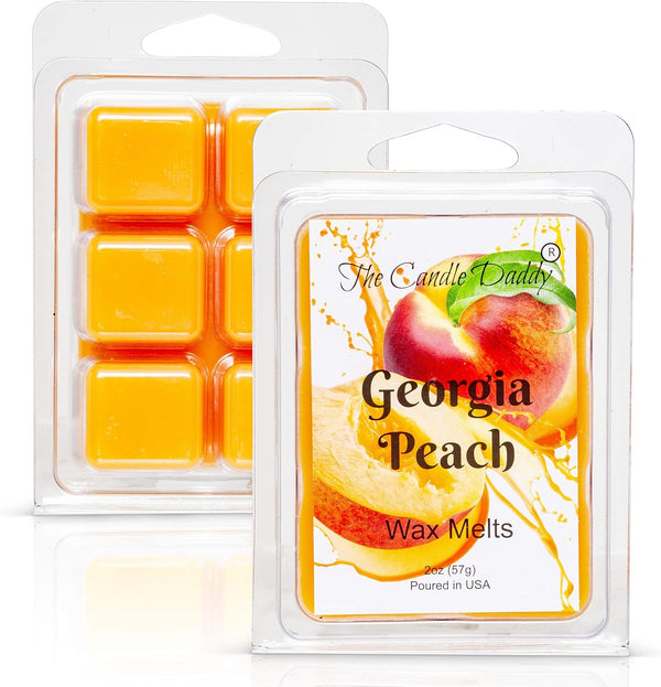 Georgia Peach - Southern Peach Fruit Scented Melt - Maximum Scent Wax Cubes/Melts - 1 Pack, 2 Ounces