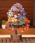 Crocon Seven Chakra Gemstone Tree, Feng Shui Figurine, Money Bonsai, Good Luck Reiki Healing Crystals, Size 10-12"