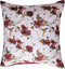 Tache Floral Red White Euro Sham, 26 inch Quilted 1pc Rose Garden Hummingbirds Microfiber Square Pillow Cover
