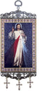 Religious Gifts The Divine Mercy Tapestry Icon Room Wall Decoration, 9 3/4 Inch with Crosses