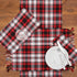C&F Home Set of 6 Fireside Plaid Cotton Machine Washable Cloth Napkins for Christmas Dining Table Decor