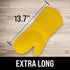 BPA-Free Soft Silicone Oven Mitts, Ultra Heat Resistant with Thick Cotton Liner, Long Slip Resistant Pot Holders