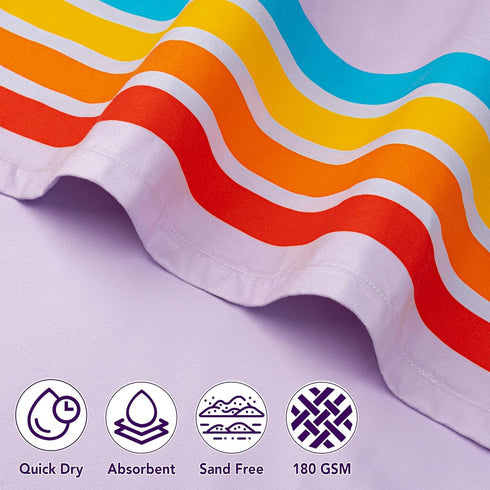 3-7 Sunset SUN CUBE Kids Towel Changing Swim Robe Surf Poncho, Quick Dry Microfiber Hooded Wearable Blanket for Boys