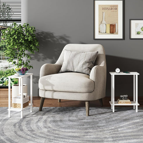 TB01BW062 TUTOTAK Small Side Table, Narrow End Table, Skinny Sofa Table, Slim Nightstand, Couch Table, Living Room, Bed