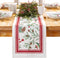 Elrene Home Fashions Winter Holiday Berry Fabric Bordered Table or Console Runner,