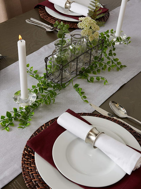 DII 14x72 Gray Chambray Table Runner for Kitchen & Tabletop Collection