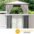 Kenney Weaver Cap End Indoor/Outdoor Black Curtain Rod, Adjustable 37-72 Inch for Windows & Patio