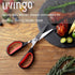 LIVINGO 8.5 Inch Kitchen Shears Heavy Duty, Dishwasher Safe, Sharp Forged Stainless Steel Blade for Cutting Food