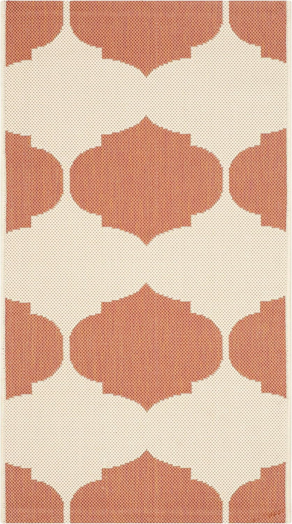 SAFAVIEH Courtyard Collection Accent Rug - 2' x 3'7", Beige & Terracotta Non-Shedding & Easy Care