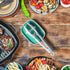 Turquoise Spoon Rest for Stove Top, DAYYET Teal Ceramic Large Holder, Heat-Resistant Cooking Utensil Rest for Kitchen