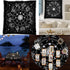 Indian Consigners Zodiac Altar Cloth for Witchcraft Tarot Spread, 36 by 36 Spiritual Square Cloth Galaxy (Zodiac Silver)