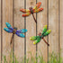 wotieuns 3 Set Metal Dragonfly Wall Decoration, Outdoor Art for Garden Fence, Living Room, and Porch
