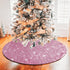 Pink Christmas Tree Skirt, 48 inch Large Sequin Xmas Tree Mat, Double Layers Glitter Decorations for 7.5 Ft Tree