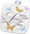 3D Rose Live-Laugh-Love with Butterflies Pot Holder, 8" x 8"